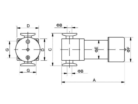 Клапан вакуумный прямоточный  GDC-16 KF16 Электромагнитный уплотнение - Фторэластомерное материал - Нержавеющая сталь 304SS